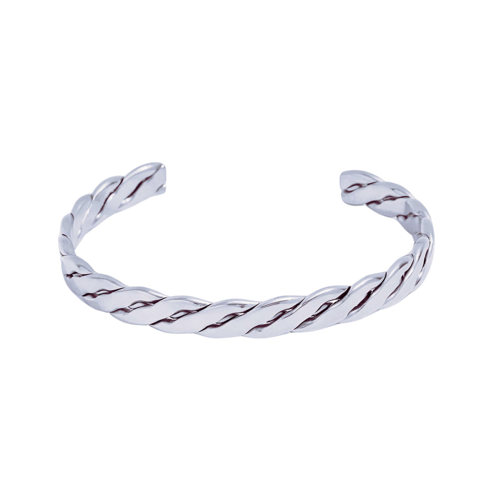 Flat band cuff bangle
