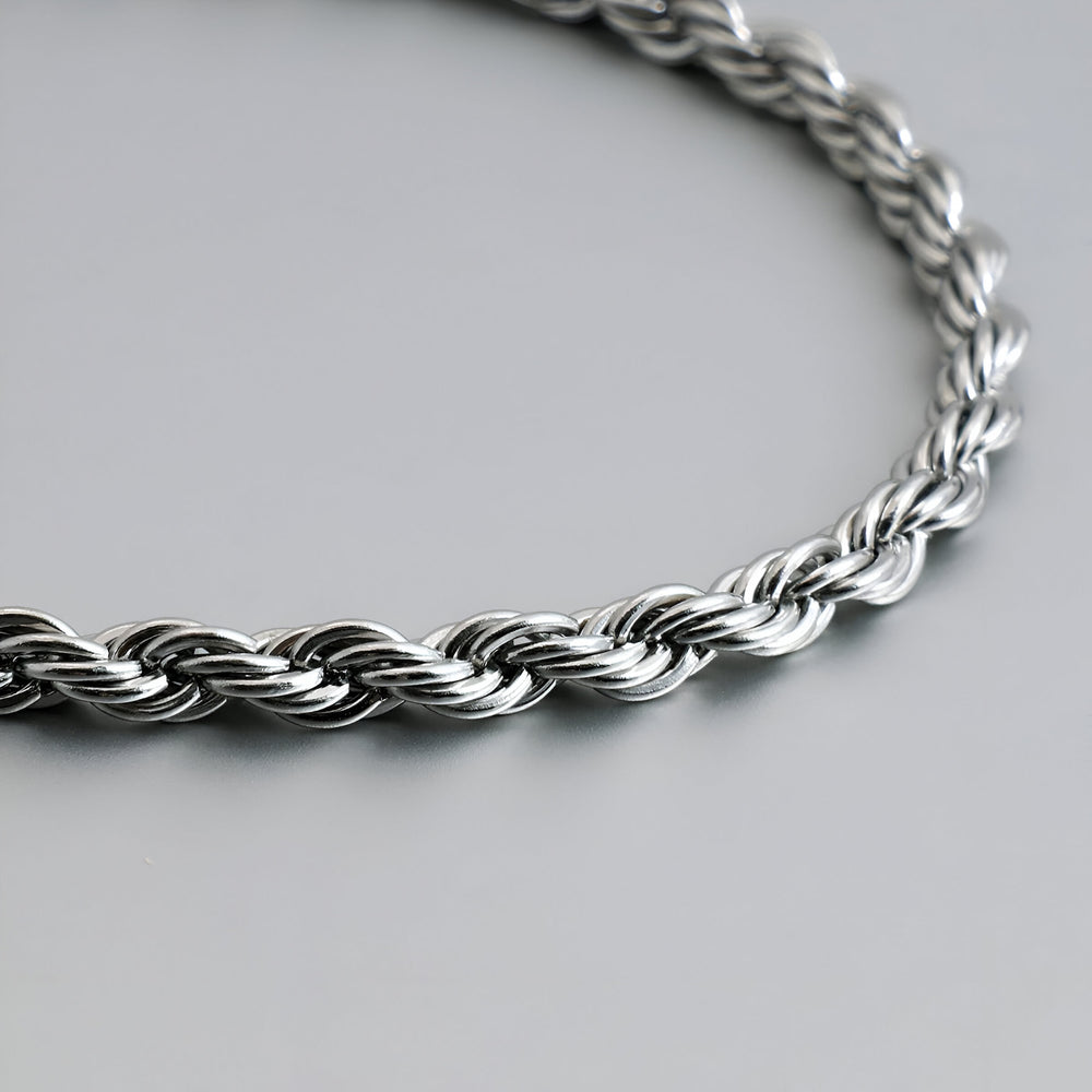Twisted rope chain bracelet
