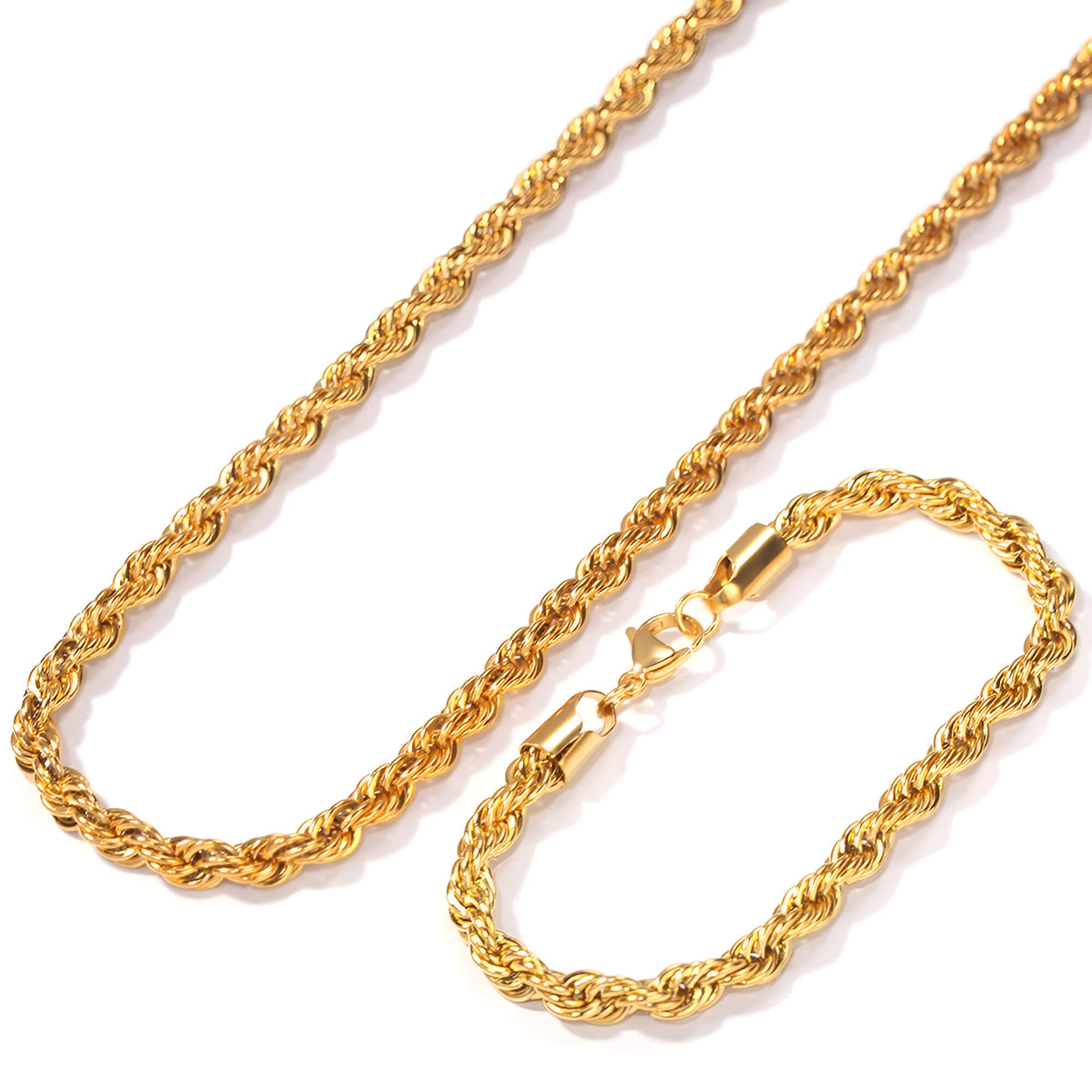 Twisted rope chain bracelet - Gold