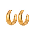 C shaped glossy earrings