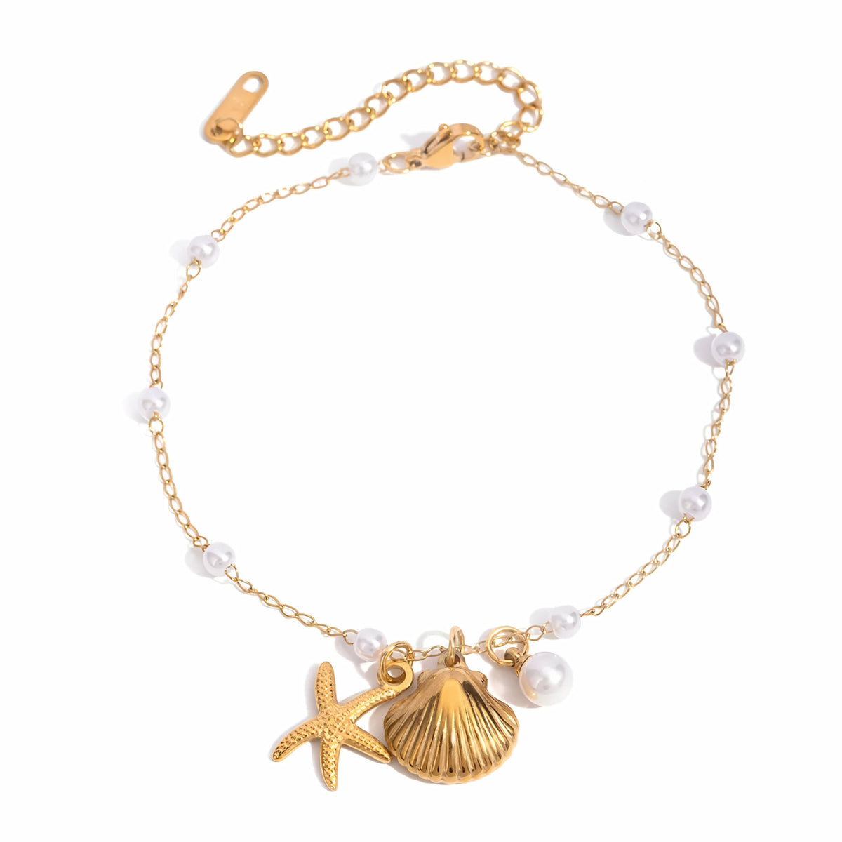Starfish shell anklet