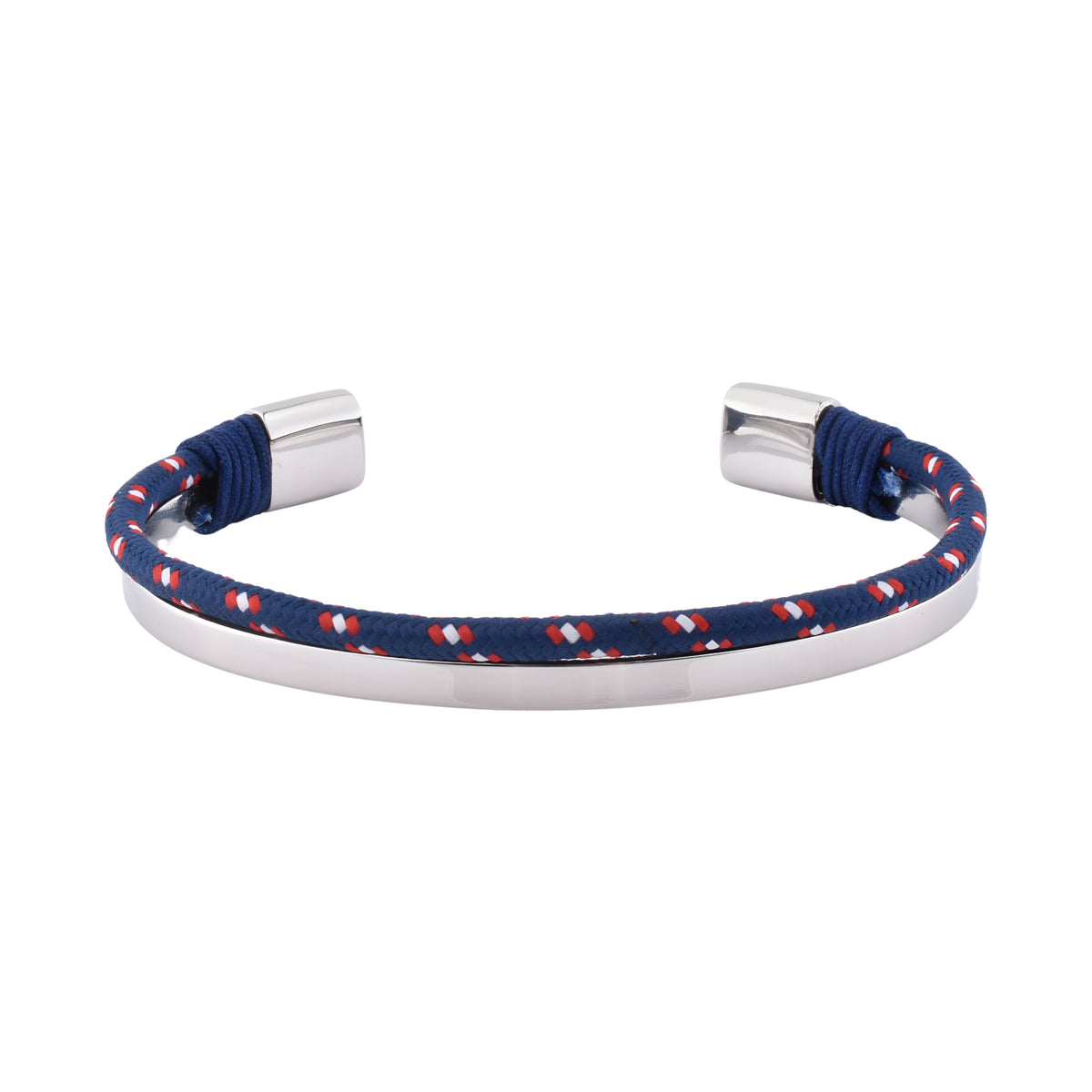 Blue rope bangle - Silver