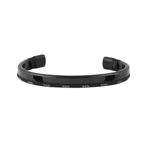 Black rope bangle - Black