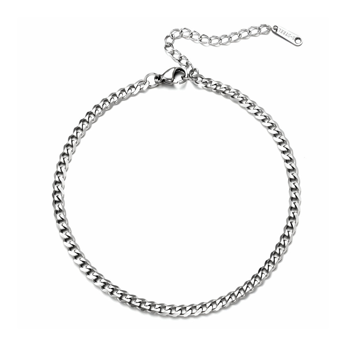 Cuban chain bracelet - Silver (3mm)