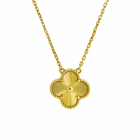 Single four leaf clover necklace