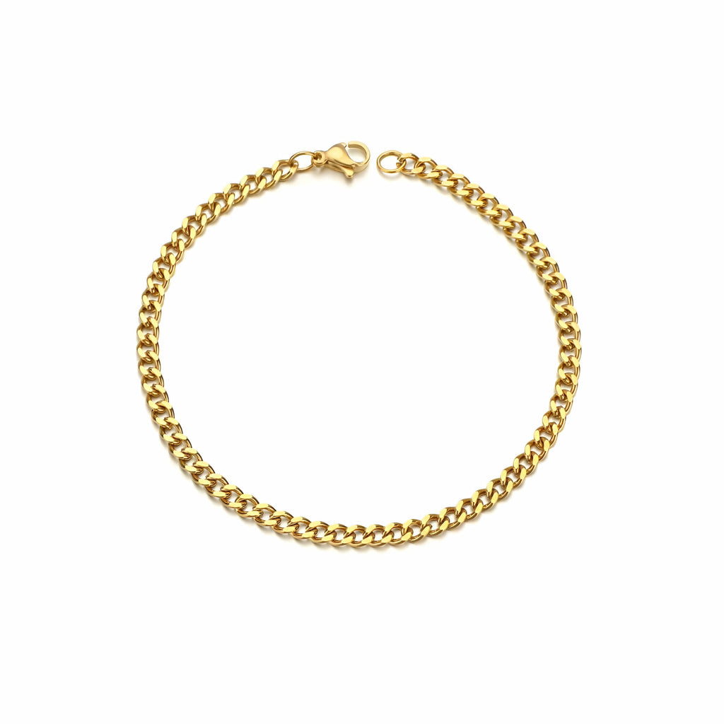 Cuban chain bracelet - Gold (3mm)