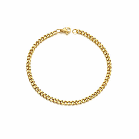Cuban chain bracelet - Gold (3mm)