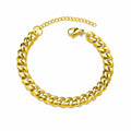 Cuban chain bracelet - Gold