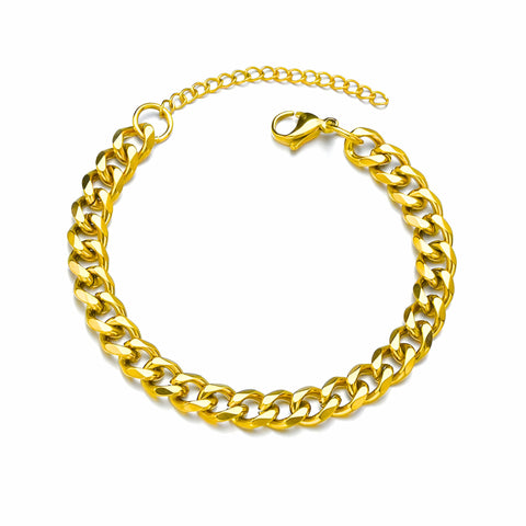 Cuban chain bracelet - Gold (7mm)