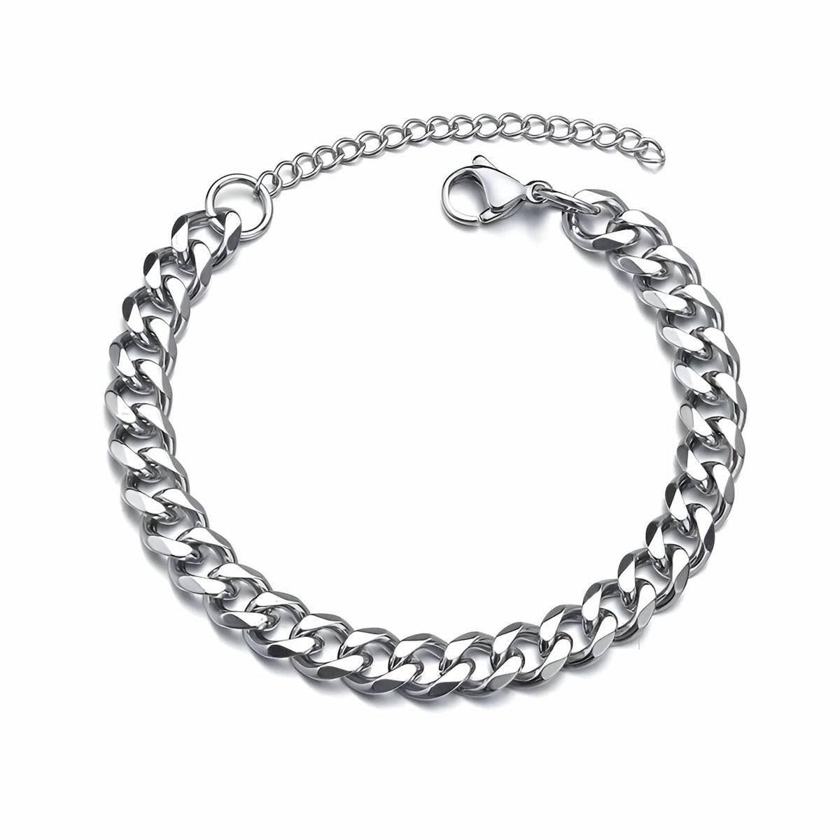 Cuban chain bracelet - Silver (7mm)