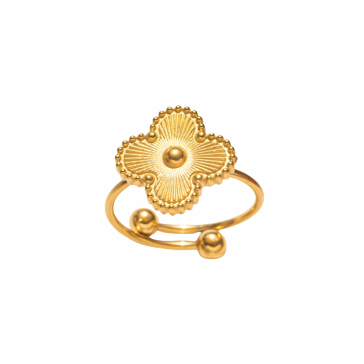 Four leaf clover ring