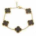 Four leaf clover bracelet - Black