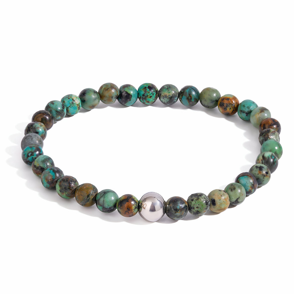 African turquoise beaded bracelet