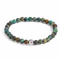 African turquoise beaded bracelet