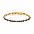 Tennis bracelet black - Gold (19 cm)