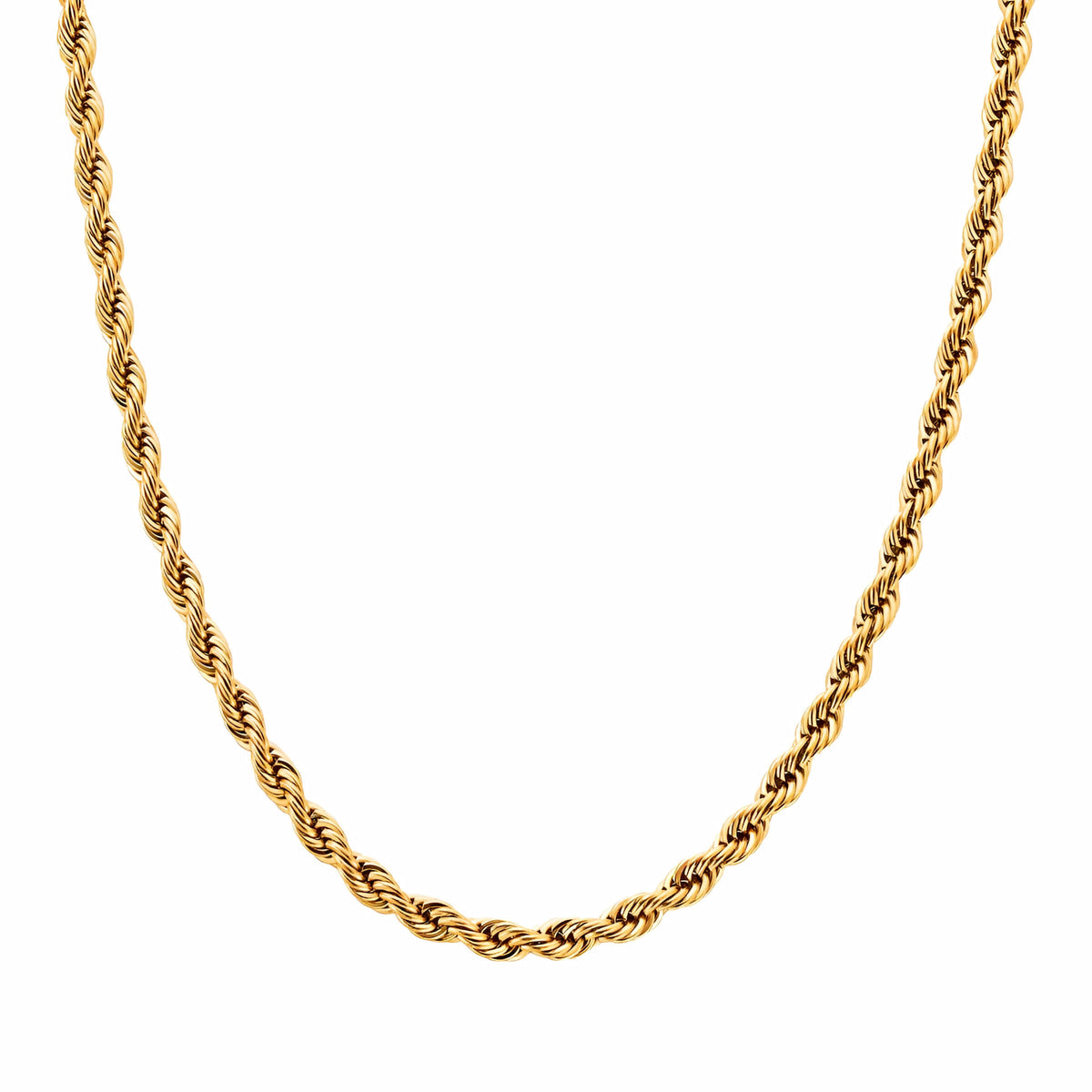 Twisted rope chain necklace - Gold