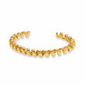 Spiral coil cuff bangle