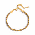 Twisted beaded chain bracelet