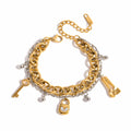 Two tones chain bracelet