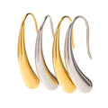 Hook shape piercing earrings