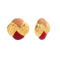 Square color oil drop earrings