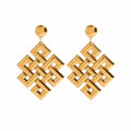 Celtic knot hollow earrings