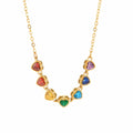 Colorful hearts necklace