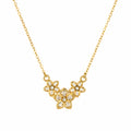 Flower heart necklace
