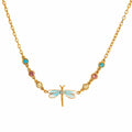 Blue dragonfly necklace