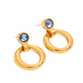 Elegant blue cubic zircon earrings