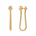 Chain tassel loop earrings