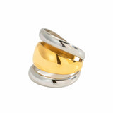Classic two tone hollow ring