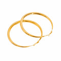 Round hollow hoop earrings