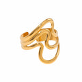 Irregular wavy ring