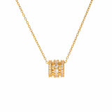 Barrel zircon necklace