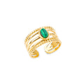 Malachite stone ring
