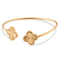 Four leaf clover bangle - Gold