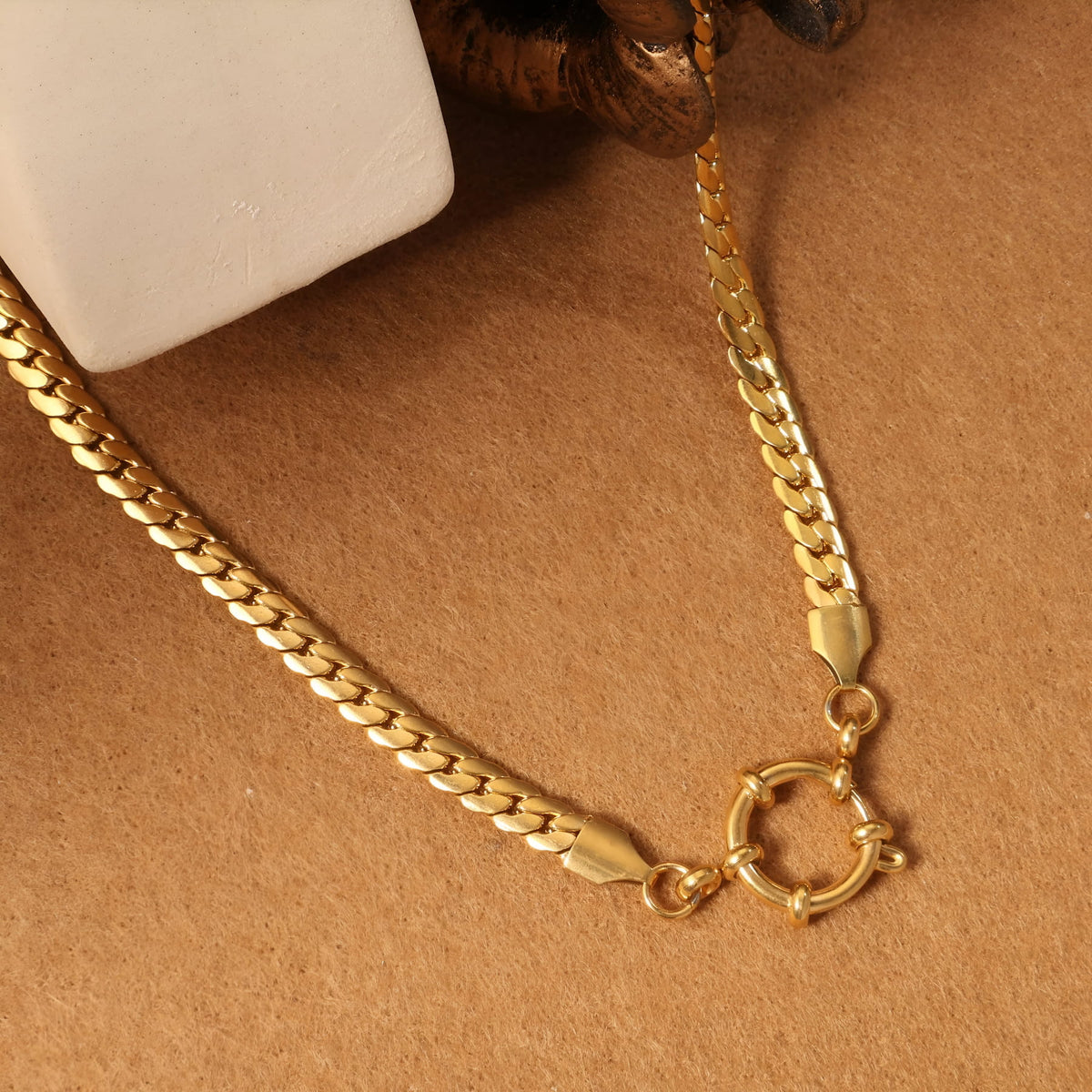 Cuban snake necklace - Gold