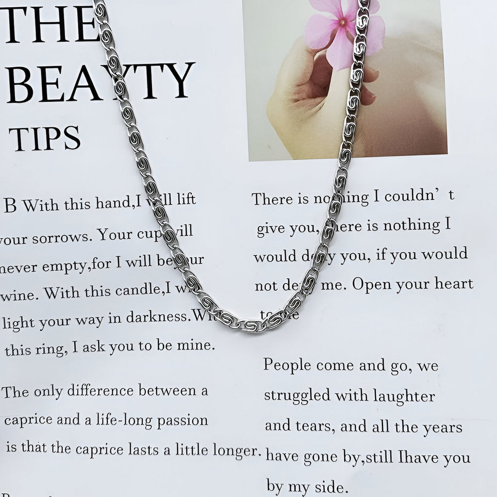 Hip-Hop chain necklace - Silver