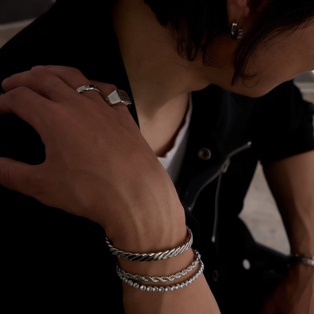 Twisted rope chain bracelet