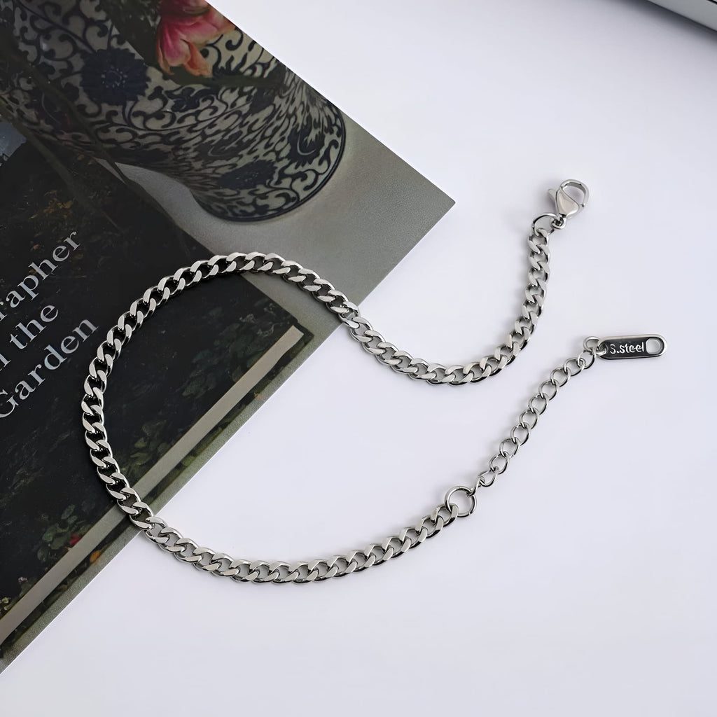 Cuban chain bracelet - Silver (3mm)