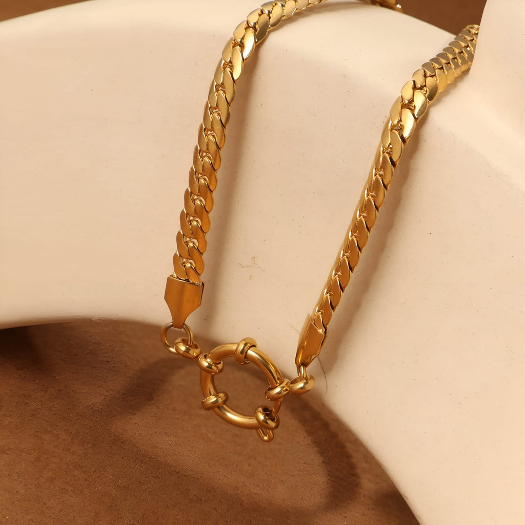 Cuban snake necklace - Gold