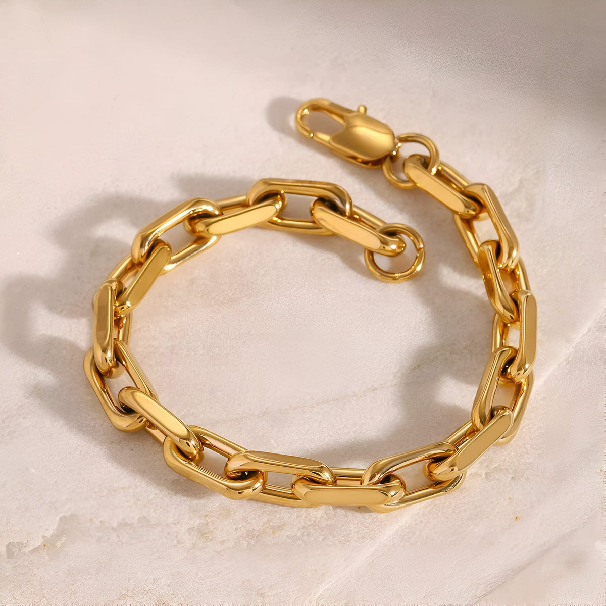 Thick paperclip bracelet