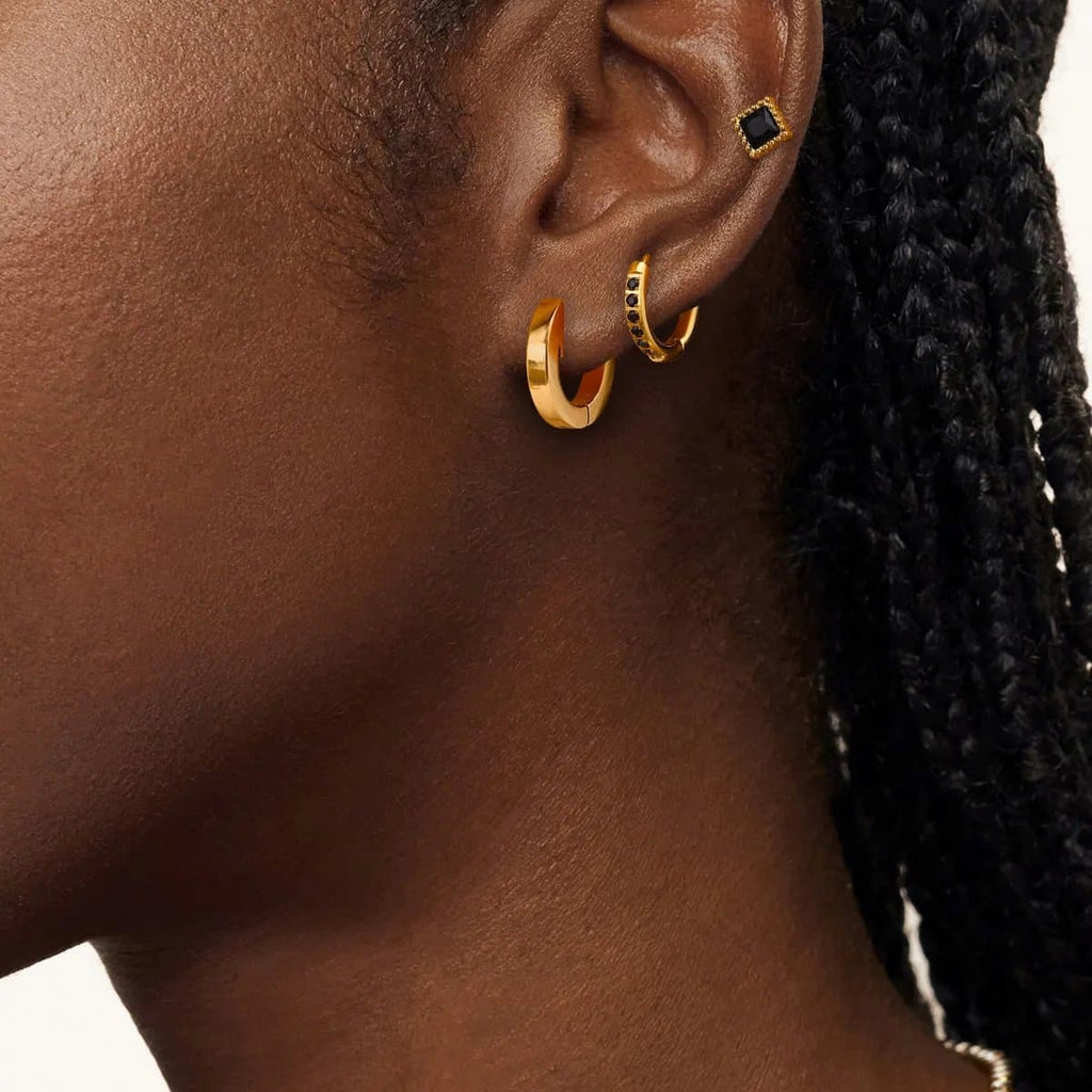 Black crystal set earrings