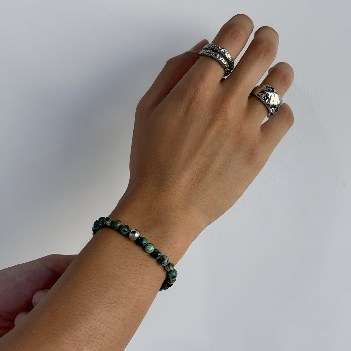 African turquoise beaded bracelet