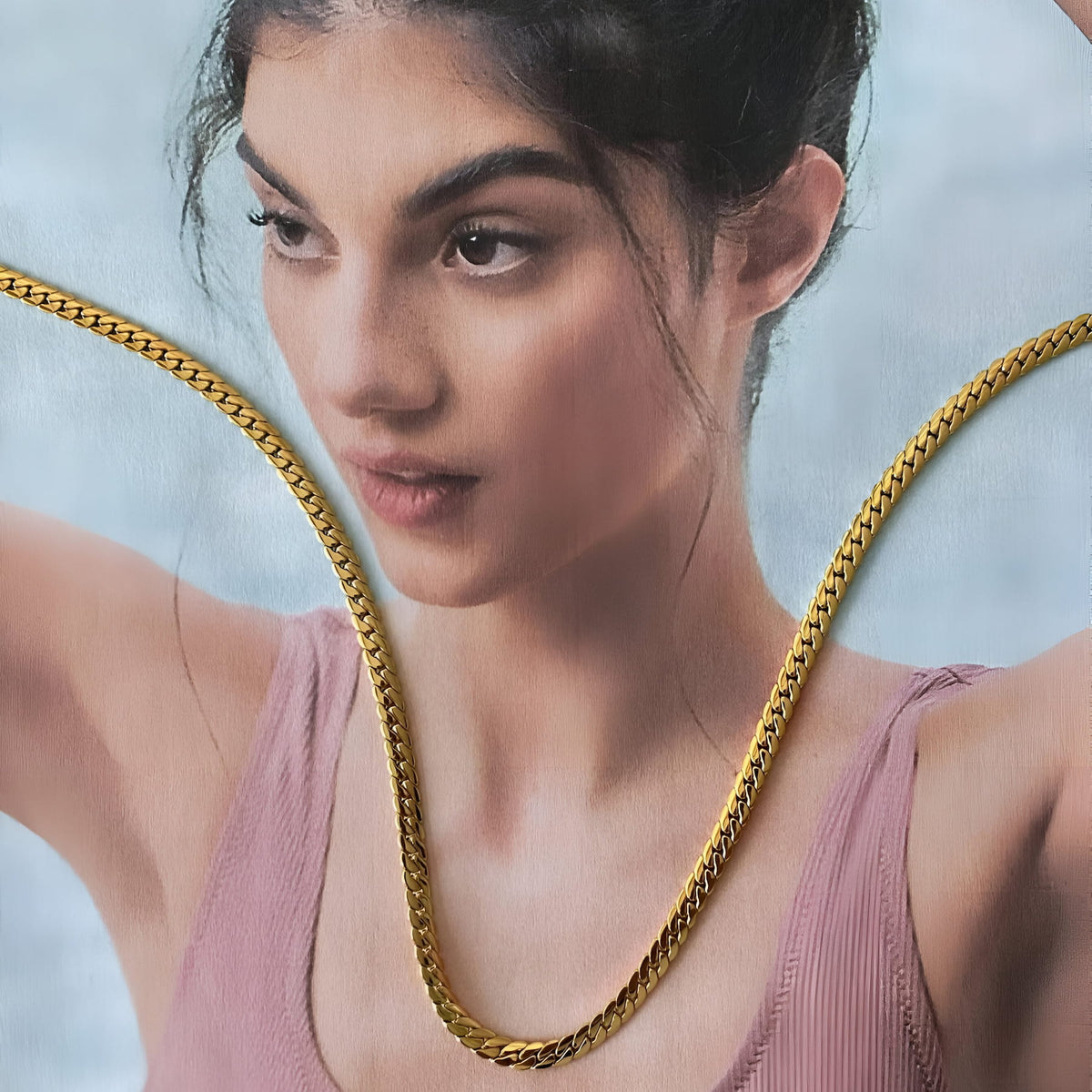 Cuban snake necklace - Gold